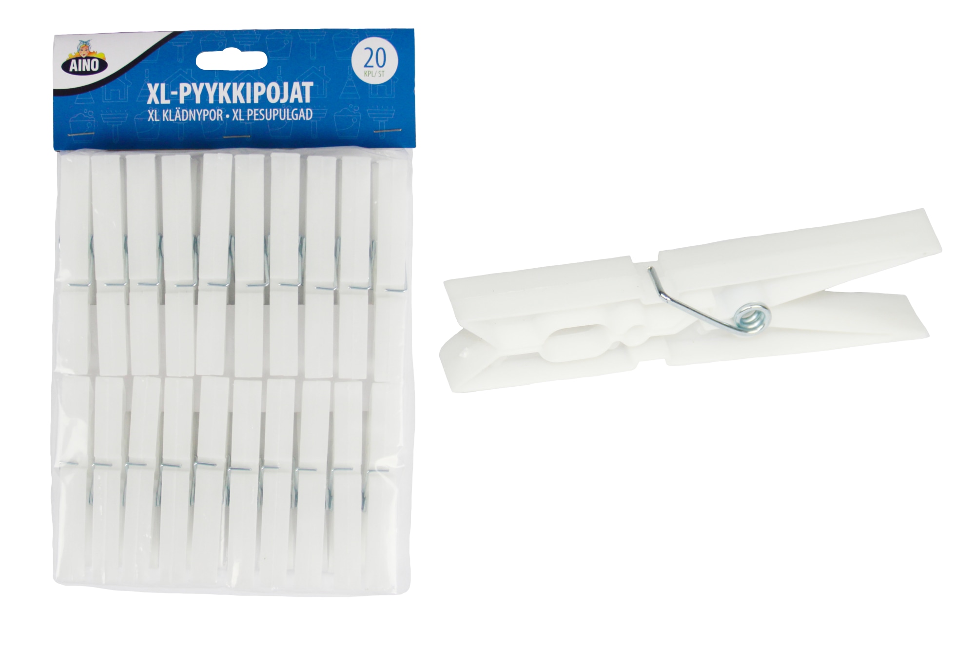 Aino 20 kpl mattopyykkipojat