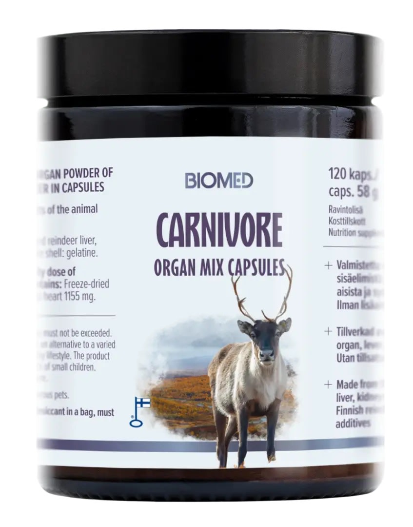 Biomed Carnivore Sisäelinkapseli 120 kaps. ravintolisä