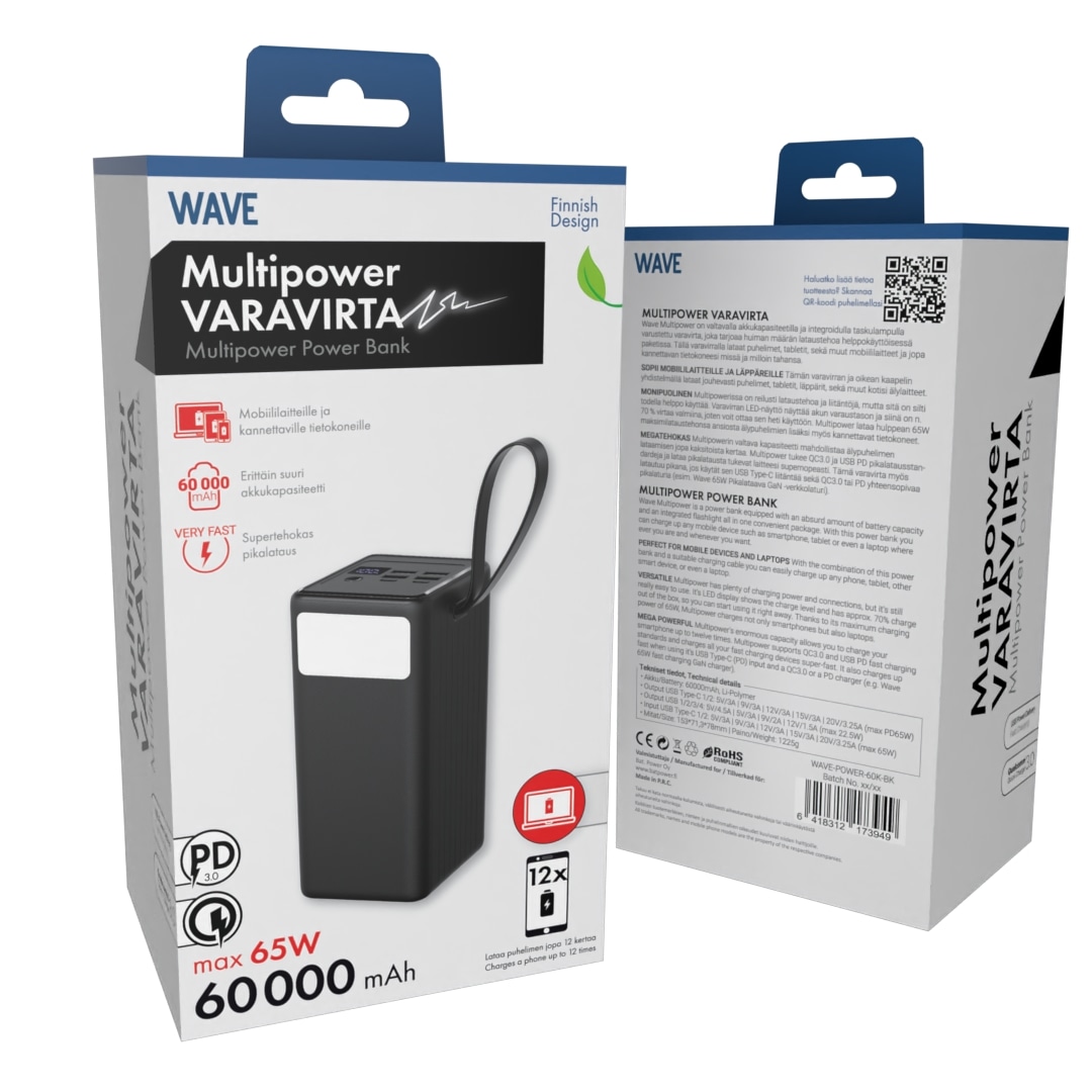 Wave Multipower 60000mAh varavirtalähde