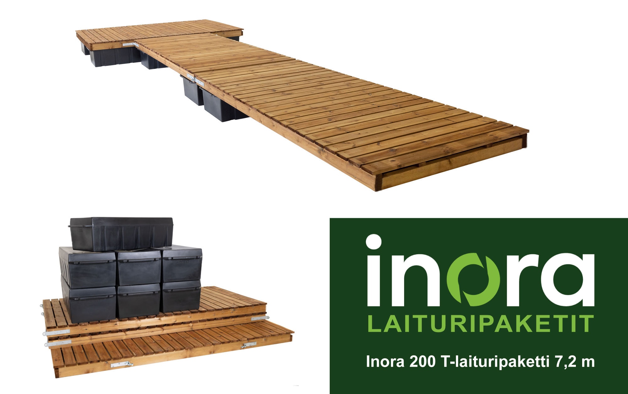 Inora 200 7,2m Malli 1 T-laituripaketti