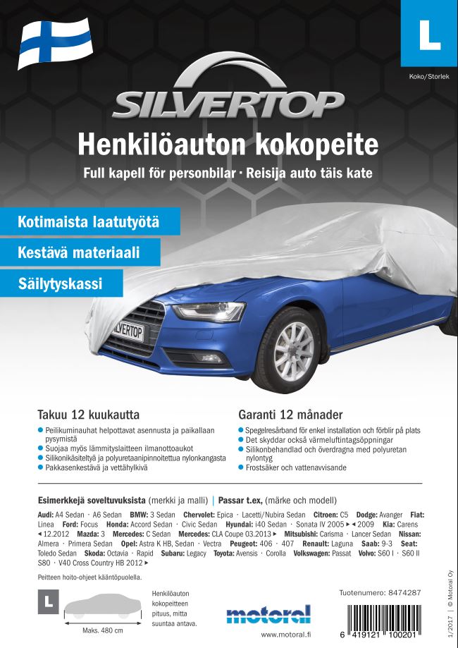 Silvertop henkilöauton kokopeite