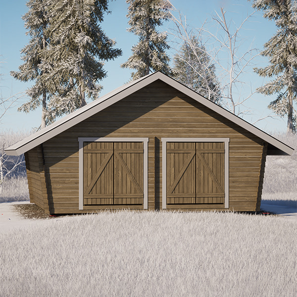 LP Garden U-XXL (25m2) vino umpiseinä hirsilato