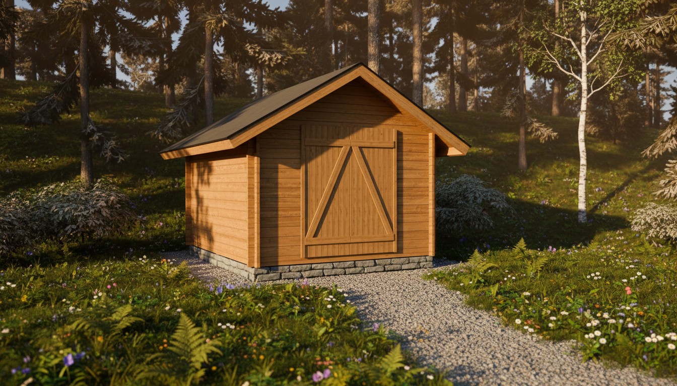 LP Garden S-M (10m2) suora umpiseinä hirsilato