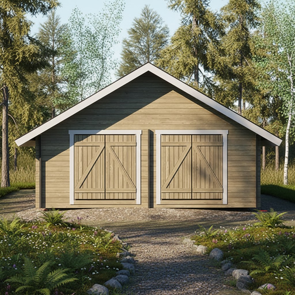 LP Garden S-XXL (25m2) suora umpiseinä hirsilato