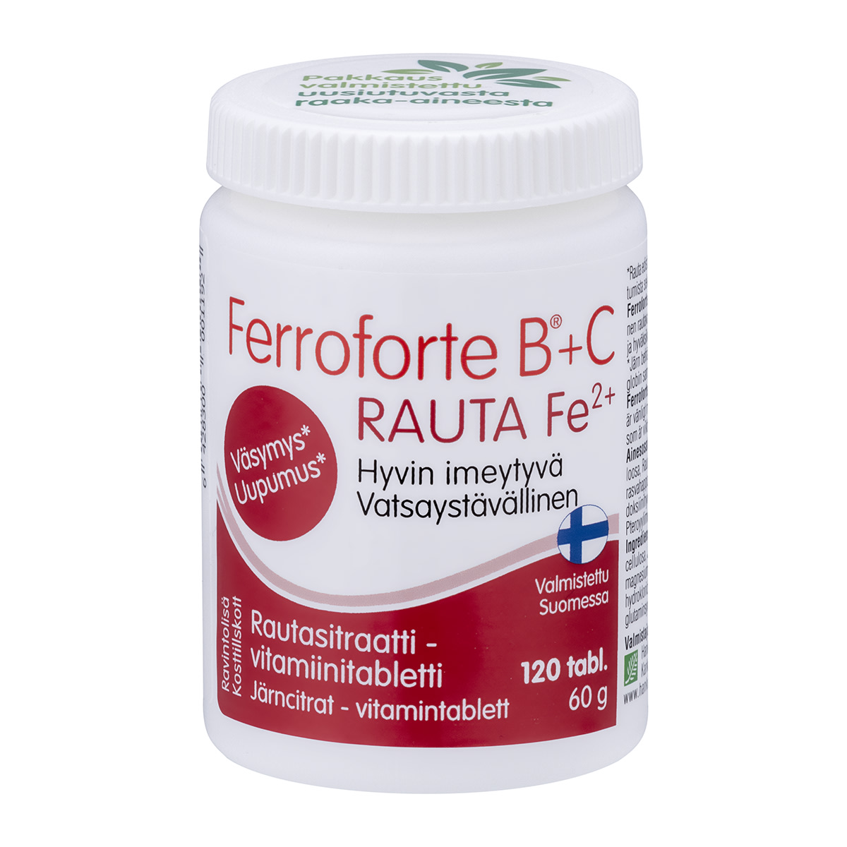 Ferroforte B+C+Rauta 120 tabl. ravintolisä