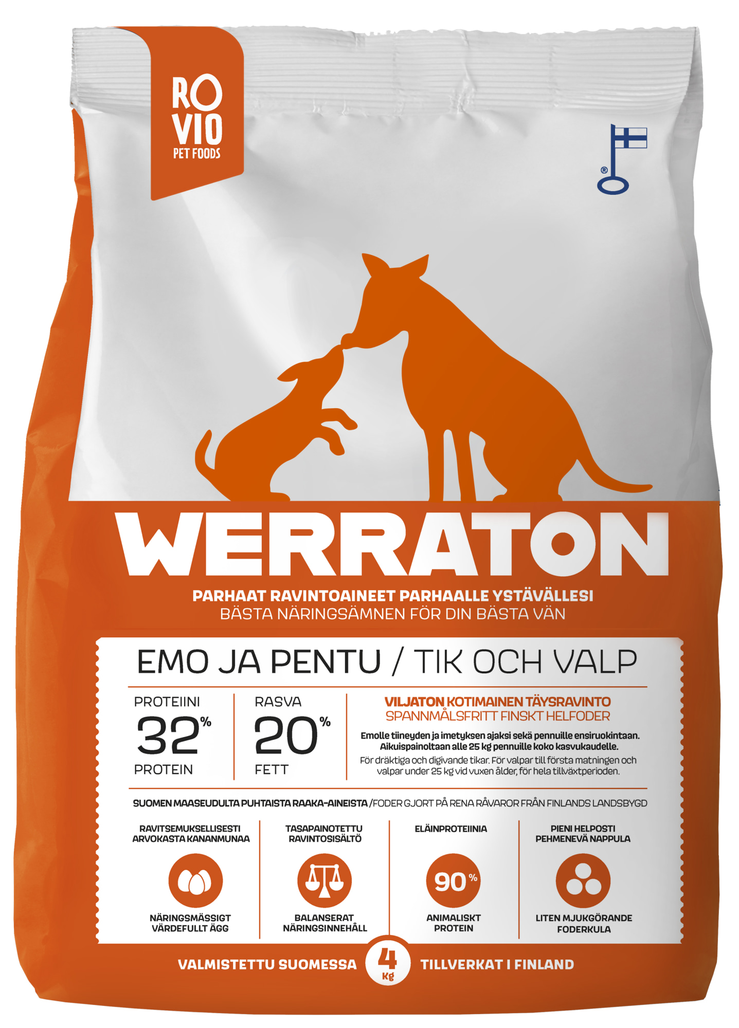 Werraton Emo ja Pentu 4 kg koiranruoka