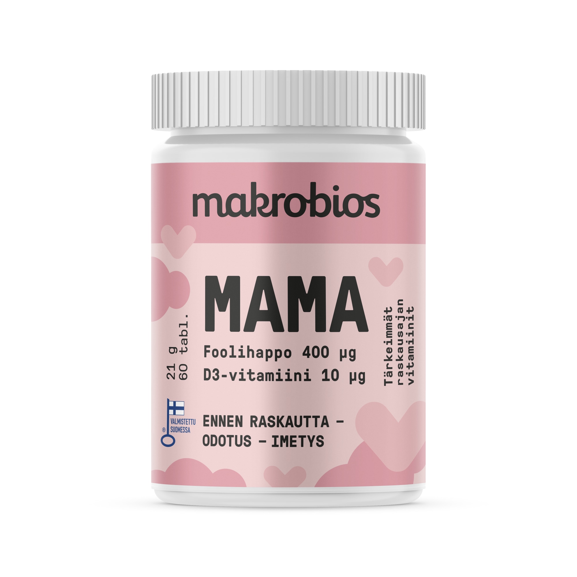 Makrobios Mama Foolihappo + D-vitamiini 60 tabl ravintolisä