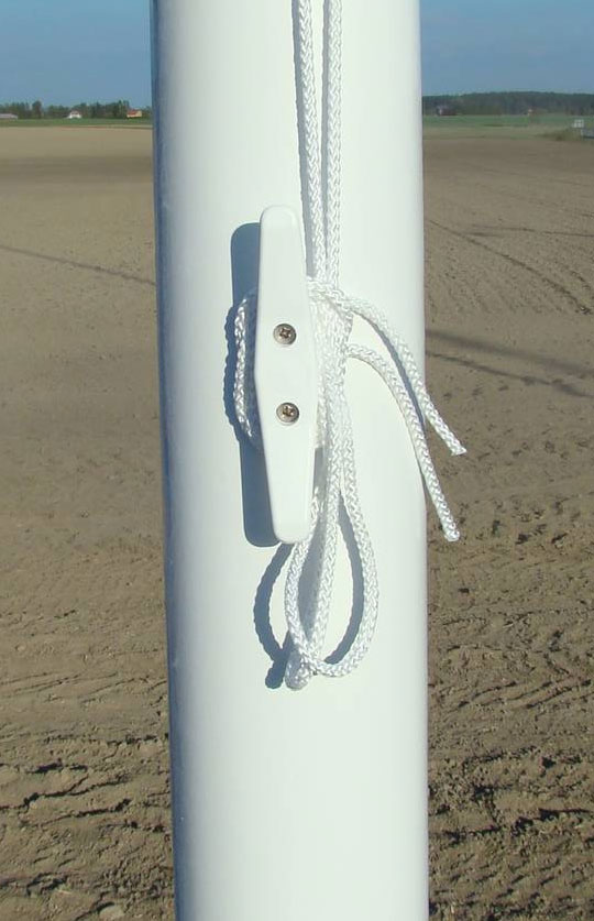 Plast valkoinen lipputangon ruuvit+knaapi