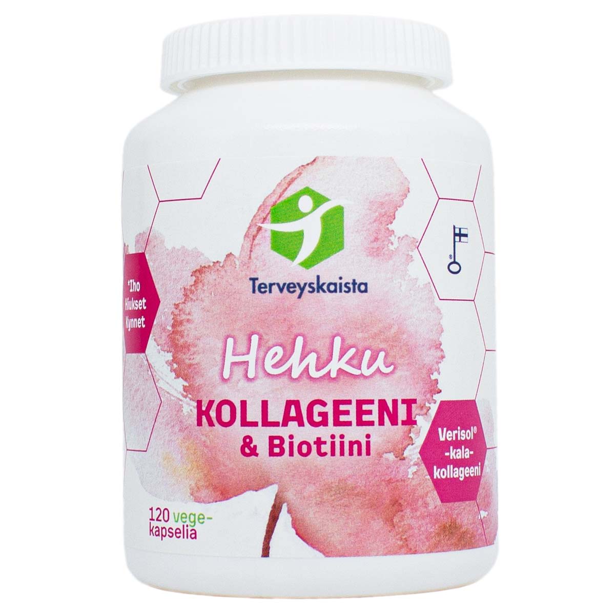 Terveyskaista Hehku Kollageeni & Biotiini 120 kaps. ravintolisä