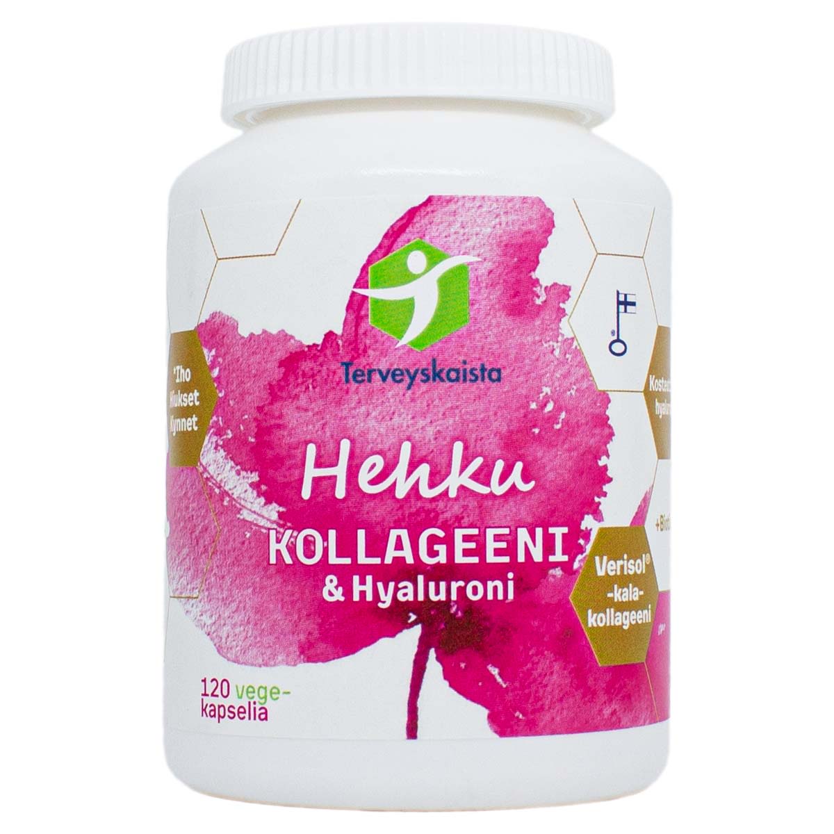 Terveyskaista Hehku Kollageeni & Hyaluroni 120 kaps. ravintolisä