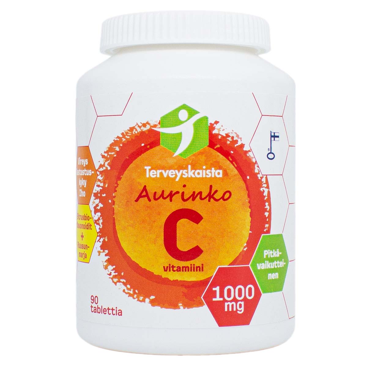 Terveyskaista Aurinko C 1000 mg 90 tabl. ravintolisä