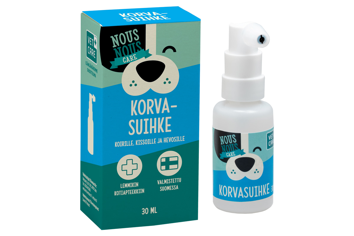 Nousnous 30 ml korvasuihke koirille ja kissoille