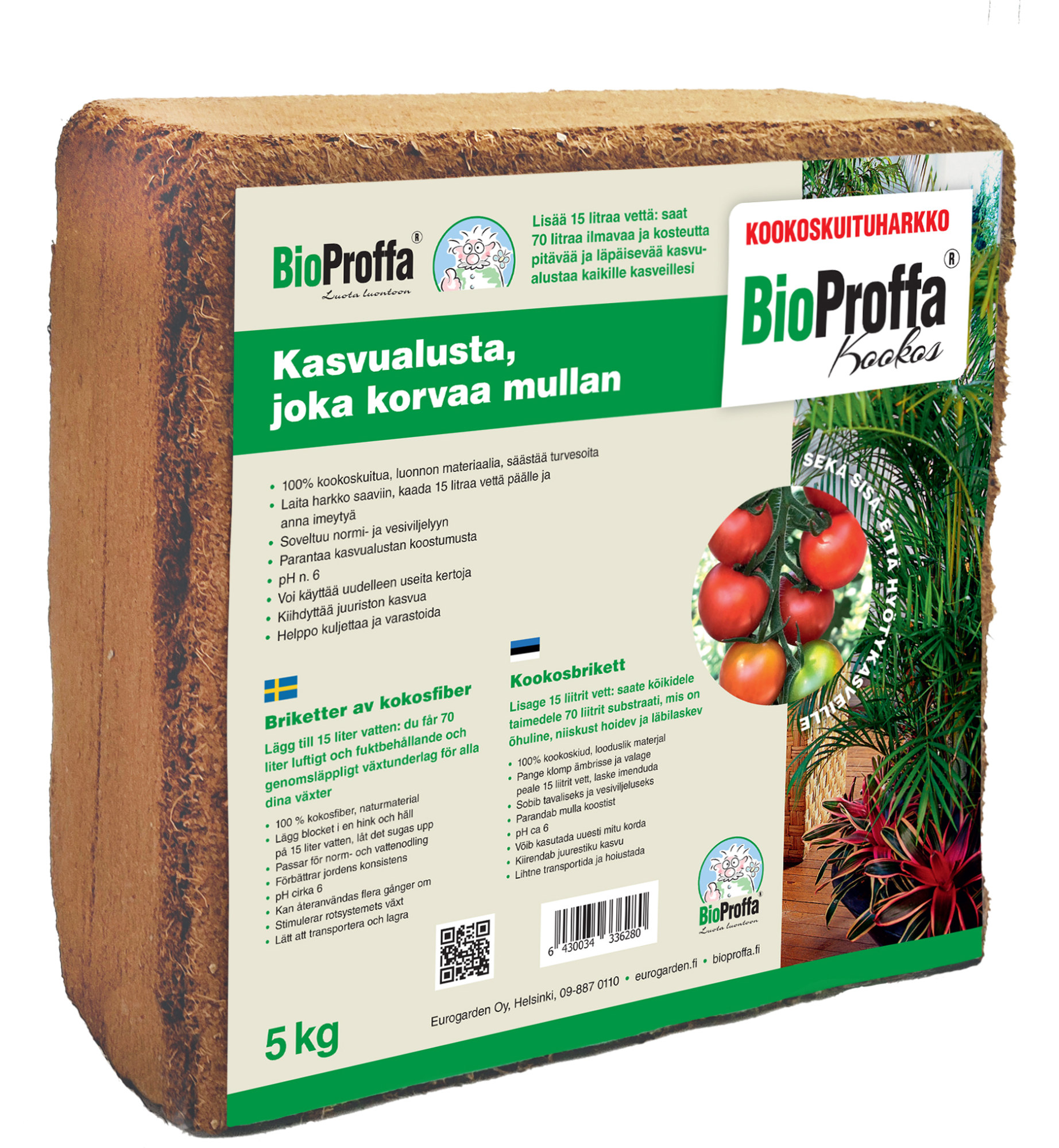 BioProffa Kookoskuituharkko 5 kg