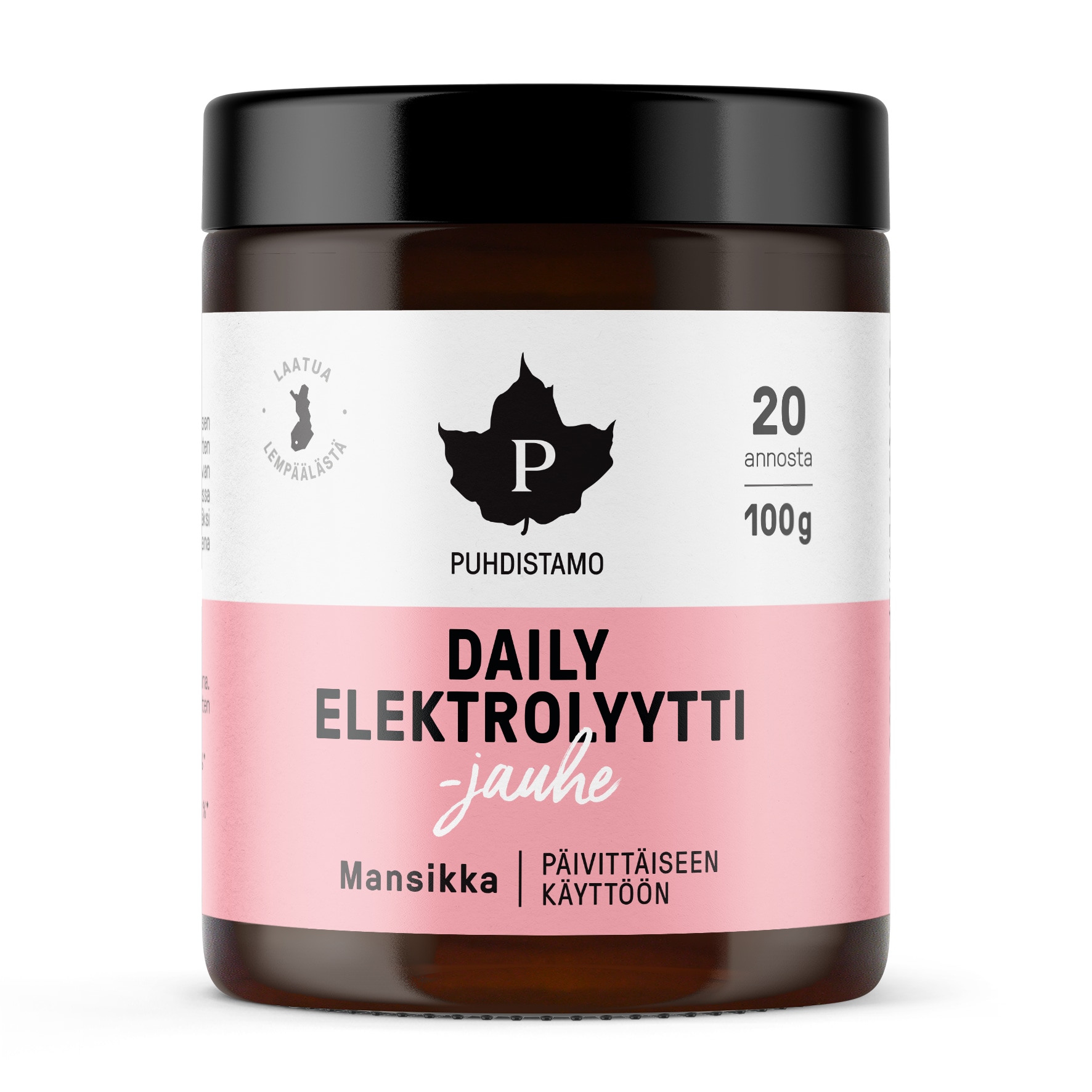Puhdistamo Daily Mansikka 100 g elektrolyyttijauhe