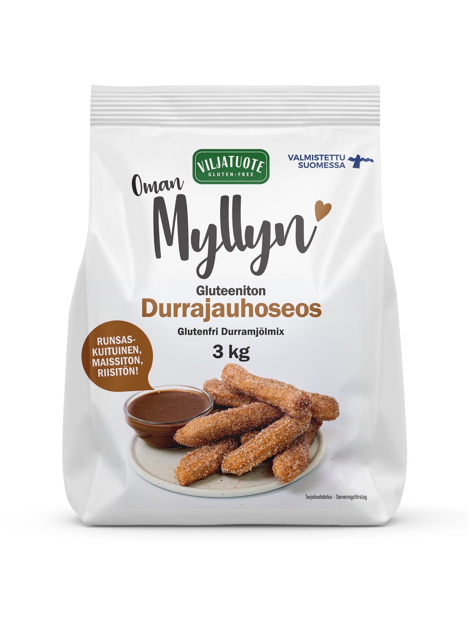 Virtasalmen Viljatuote Gluteeniton 3 kg durrajauhoseos