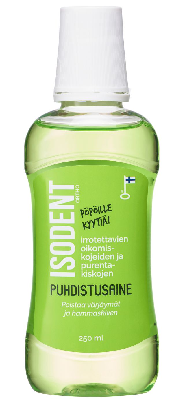 Isodent Ortho 250 ml puhdistusaine irrotettaville suukojeille