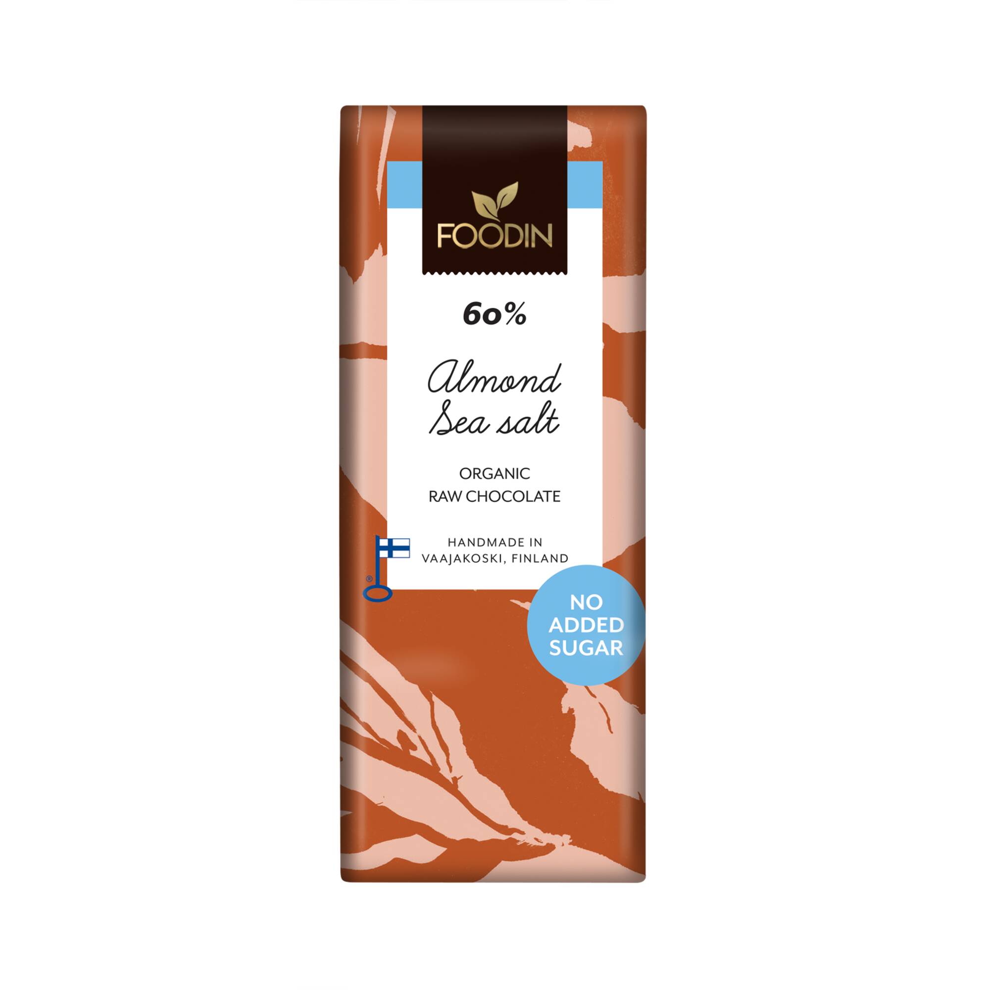 Foodin Almond-Seasalt Sokeroimaton Luomu 40g raakasuklaa