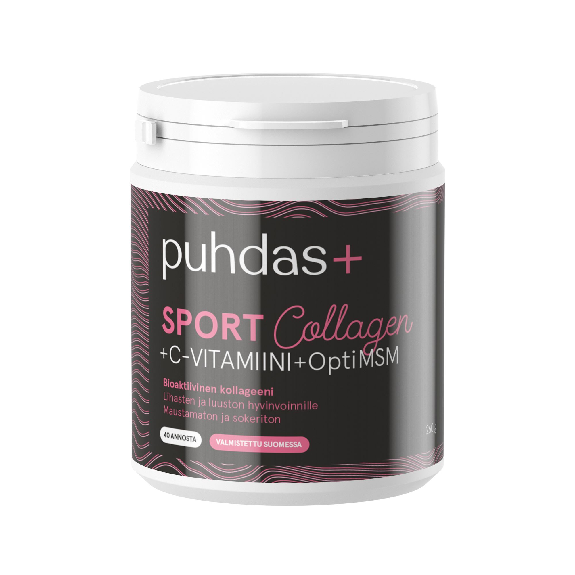 Puhdas+ Sport Collagen&C-vitamiini&OptiMSM 260 g ravintolisä
