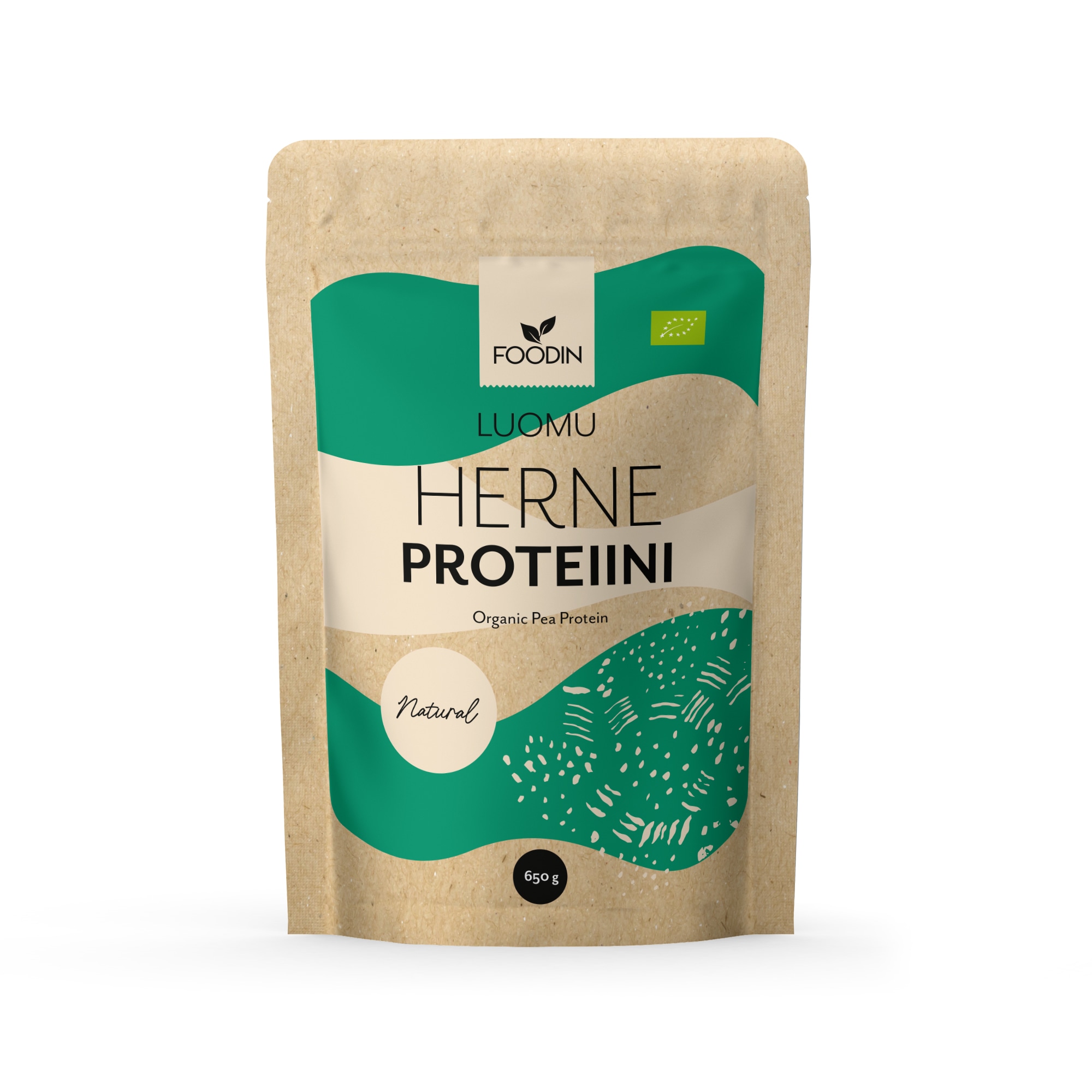 Foodin Maustamaton Luomu 650 g herneproteiinijauhe