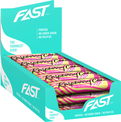 FAST Raspberry cake 15x45 g monikerroksellinen proteiinipatukka
