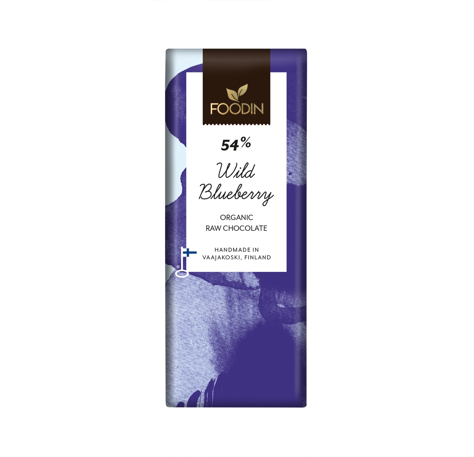 Foodin Wild blueberry 54% Luomu 40g raakasuklaa