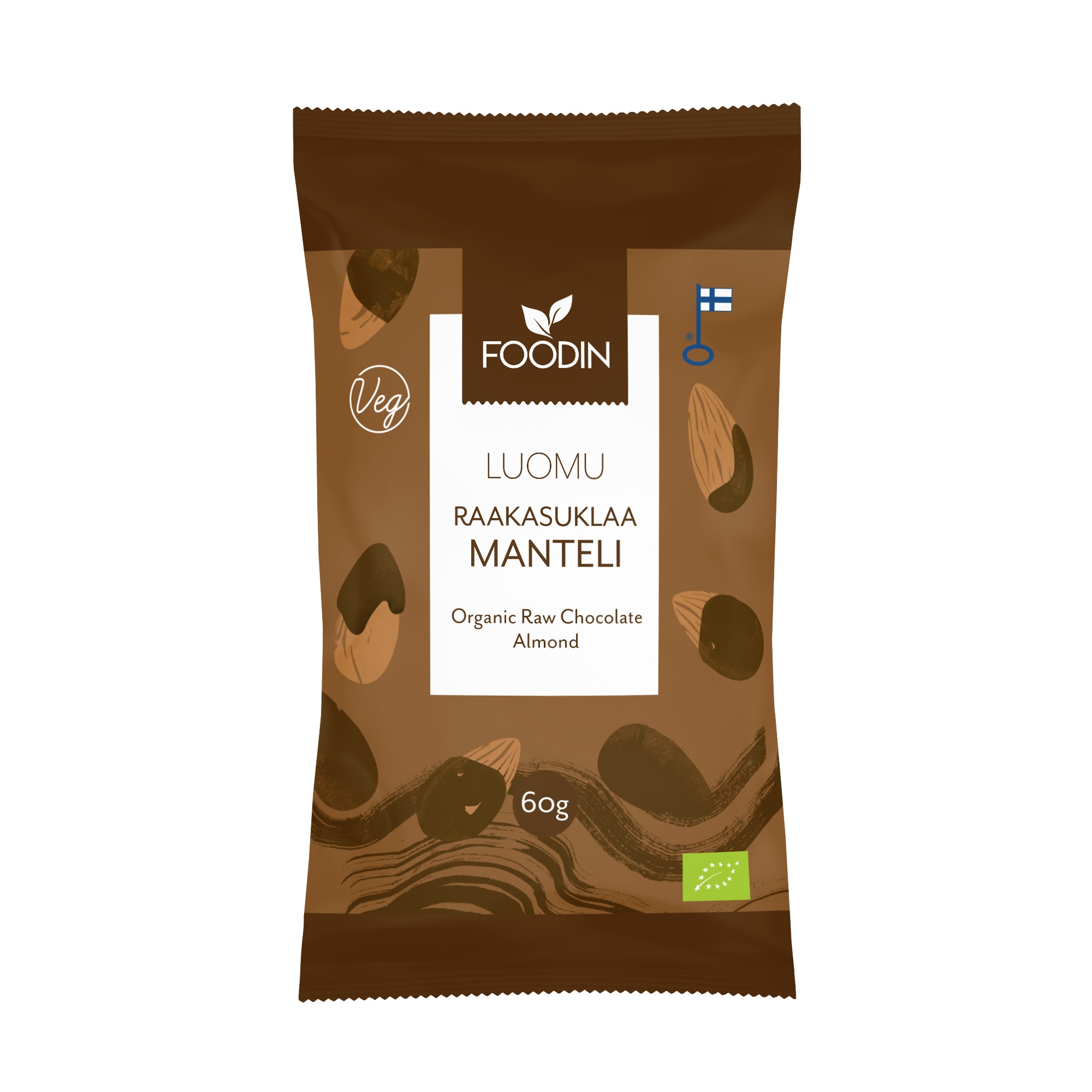 Foodin Luomu 60 g raakasuklaamanteli