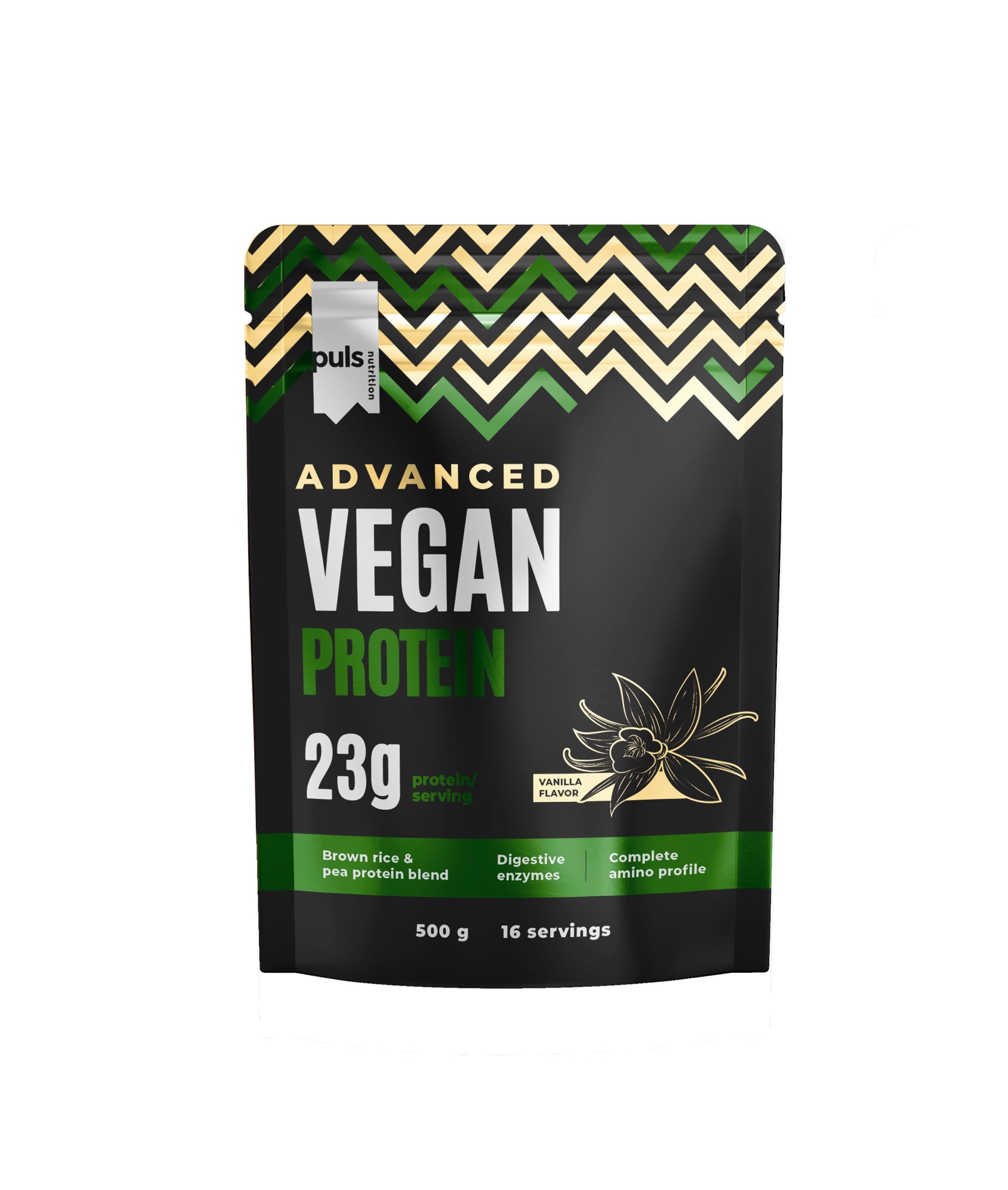 PULS VEGAN Proteiini Vanilja 500g proteiinijauhe