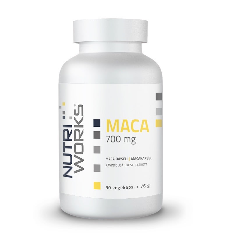 Nutri Works MACA 700mg 90 vegekaps. ravintolisä