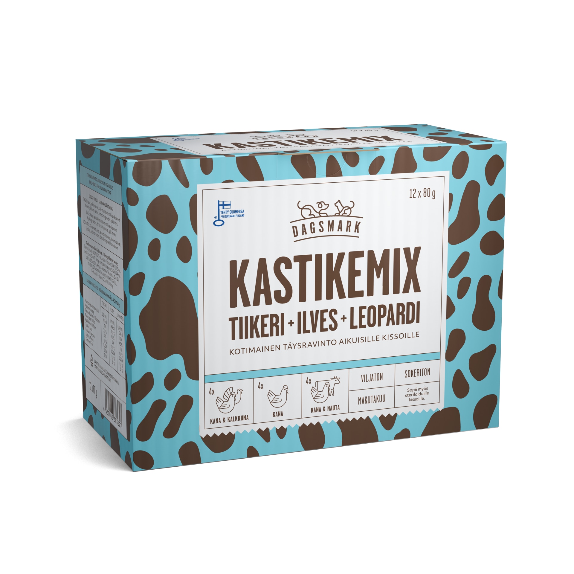 Dagsmark KastikeMix 12 x 80 g kissan märkäruoka