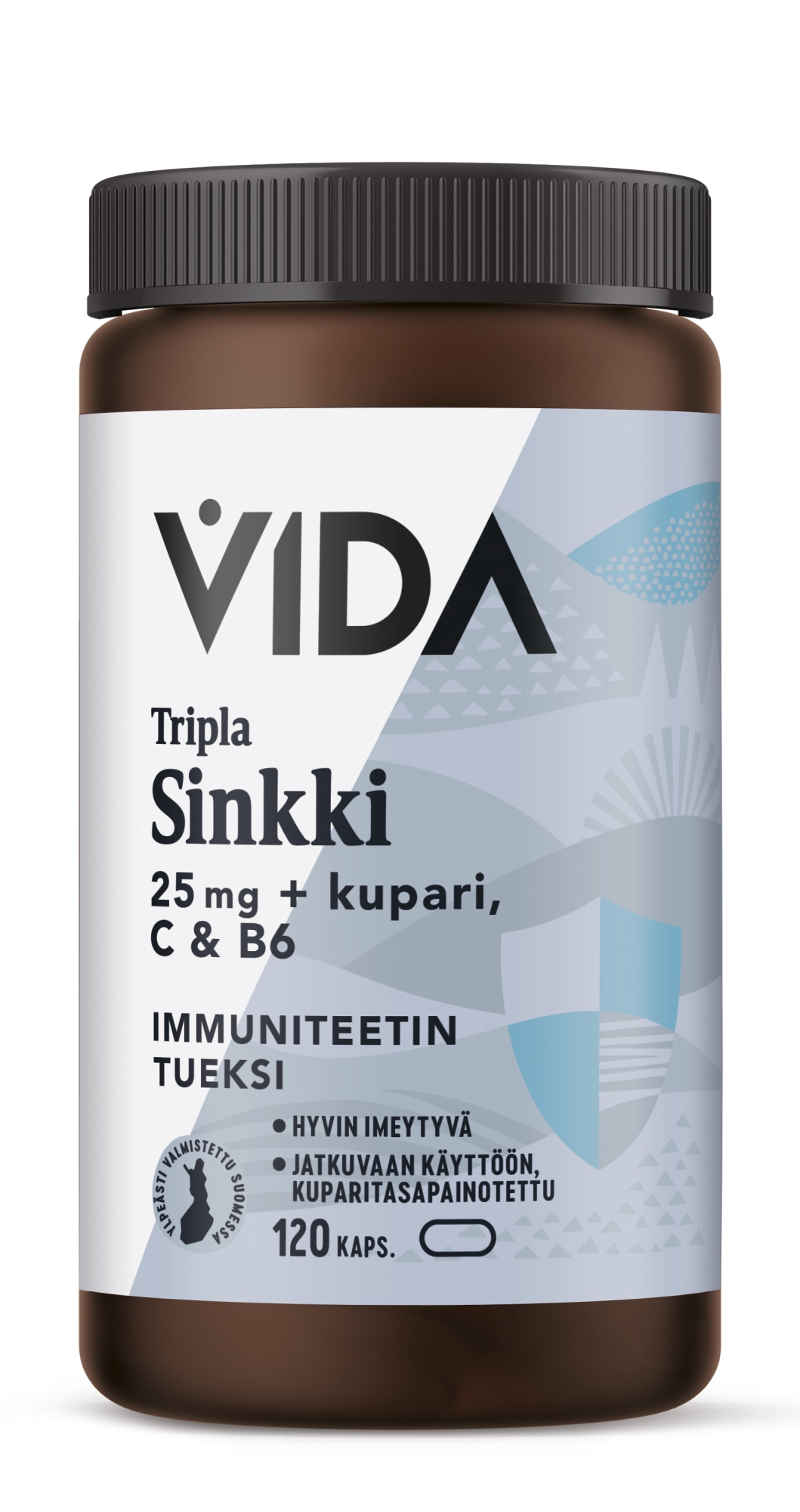 Vida Tripla Sinkki 25 mg 120 kaps. ravintolisä