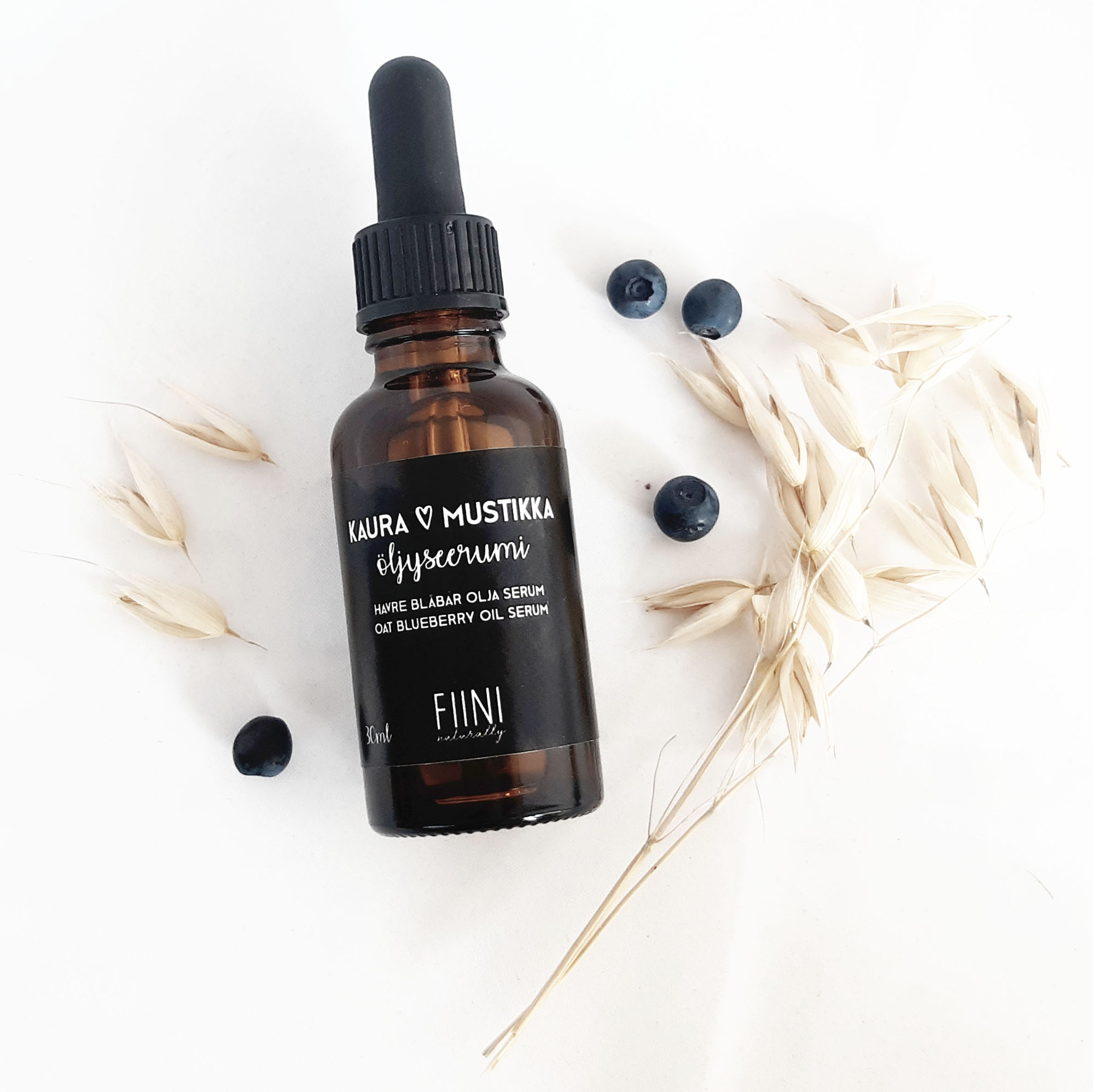 Fiini Naturally kaura-mustikka öljyseerumi