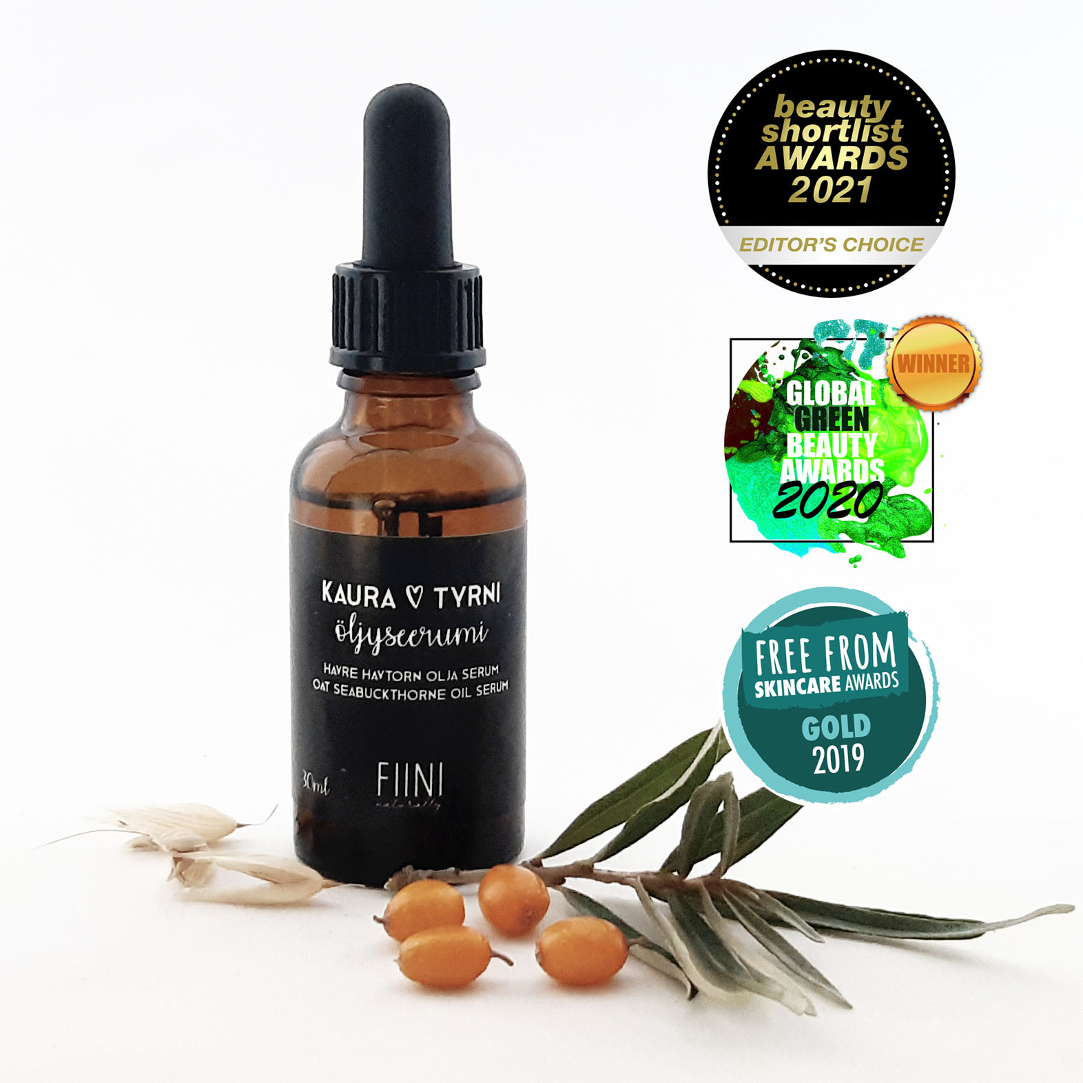 Fiini Naturally kaura-tyrni öljyseerumi