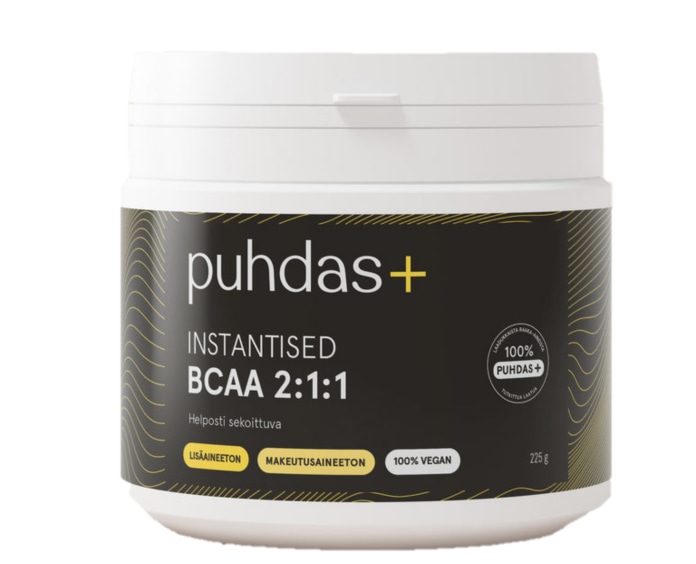 Puhdas+ Instantised BCAA Amino Acids 100% 225 g aminohappovalmiste