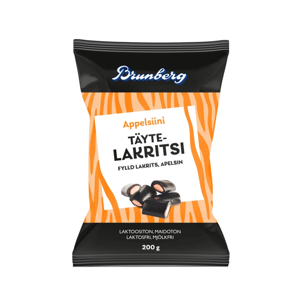 Brunberg Appelsiini 200 g täytelakritsi