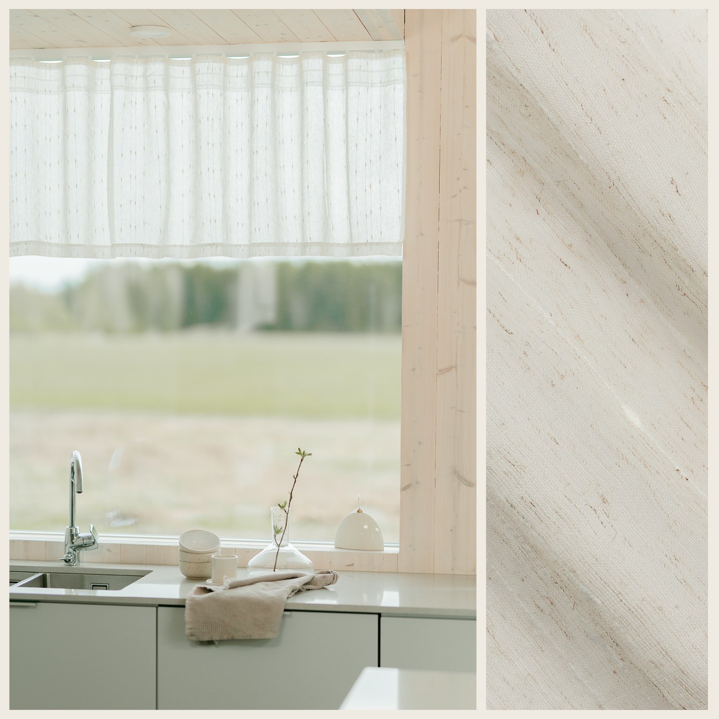 Kotoilu Drop Linen kappaverho