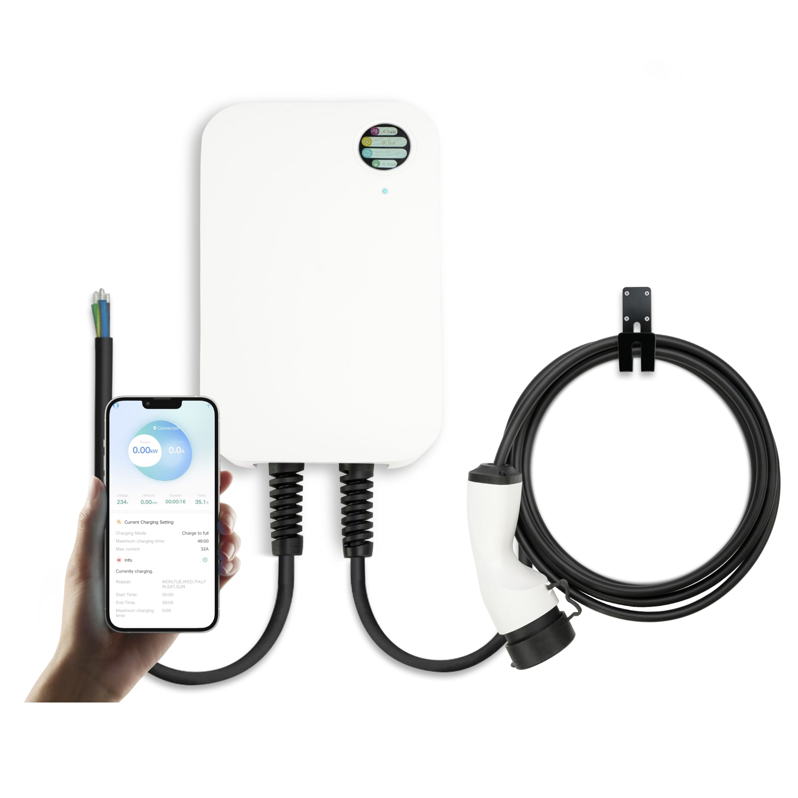 Motorwerk Premium Type2 11 kW 6 m seinälatausasema