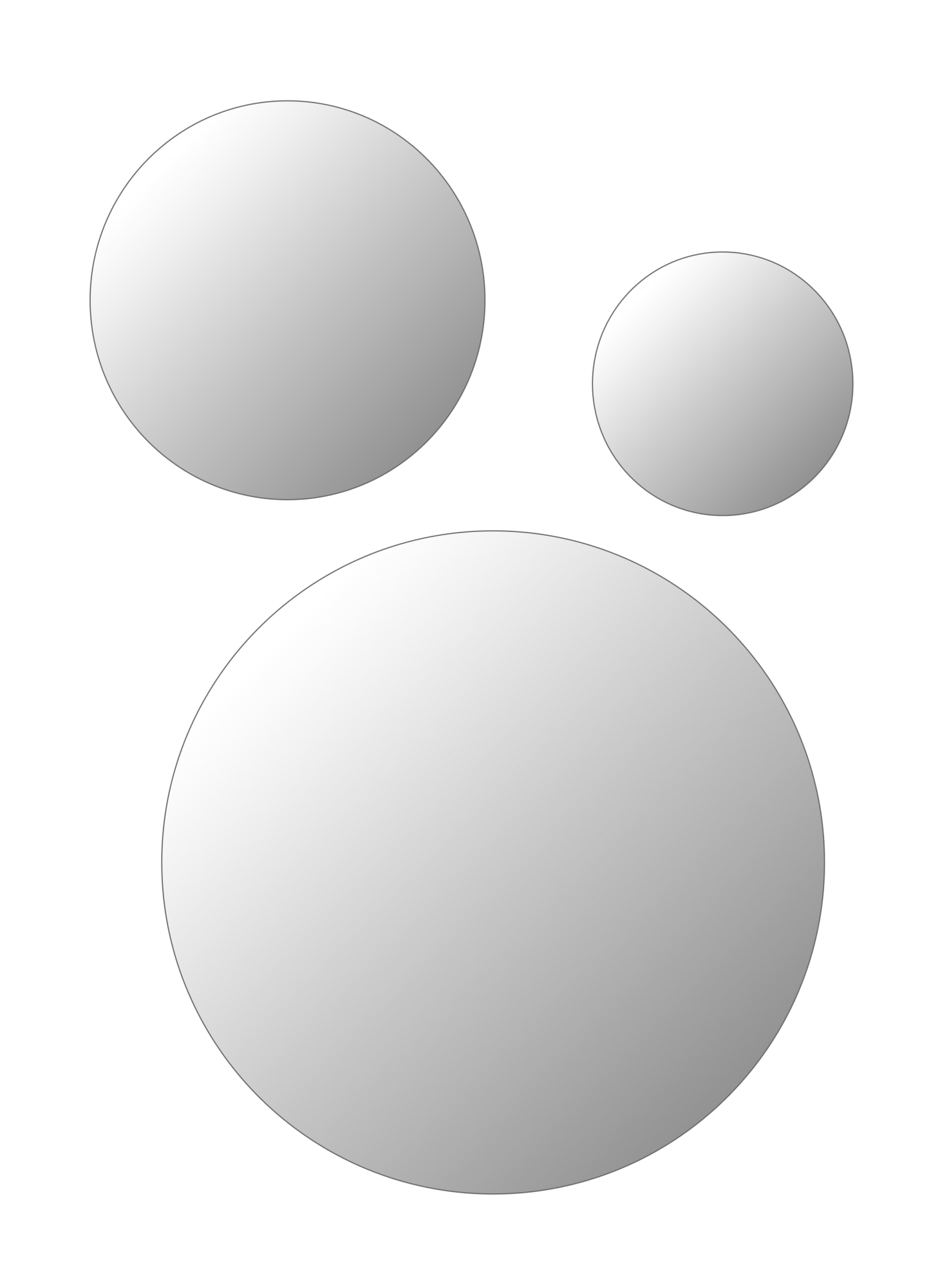 Kotoilu Round 3kpl seinäpeili