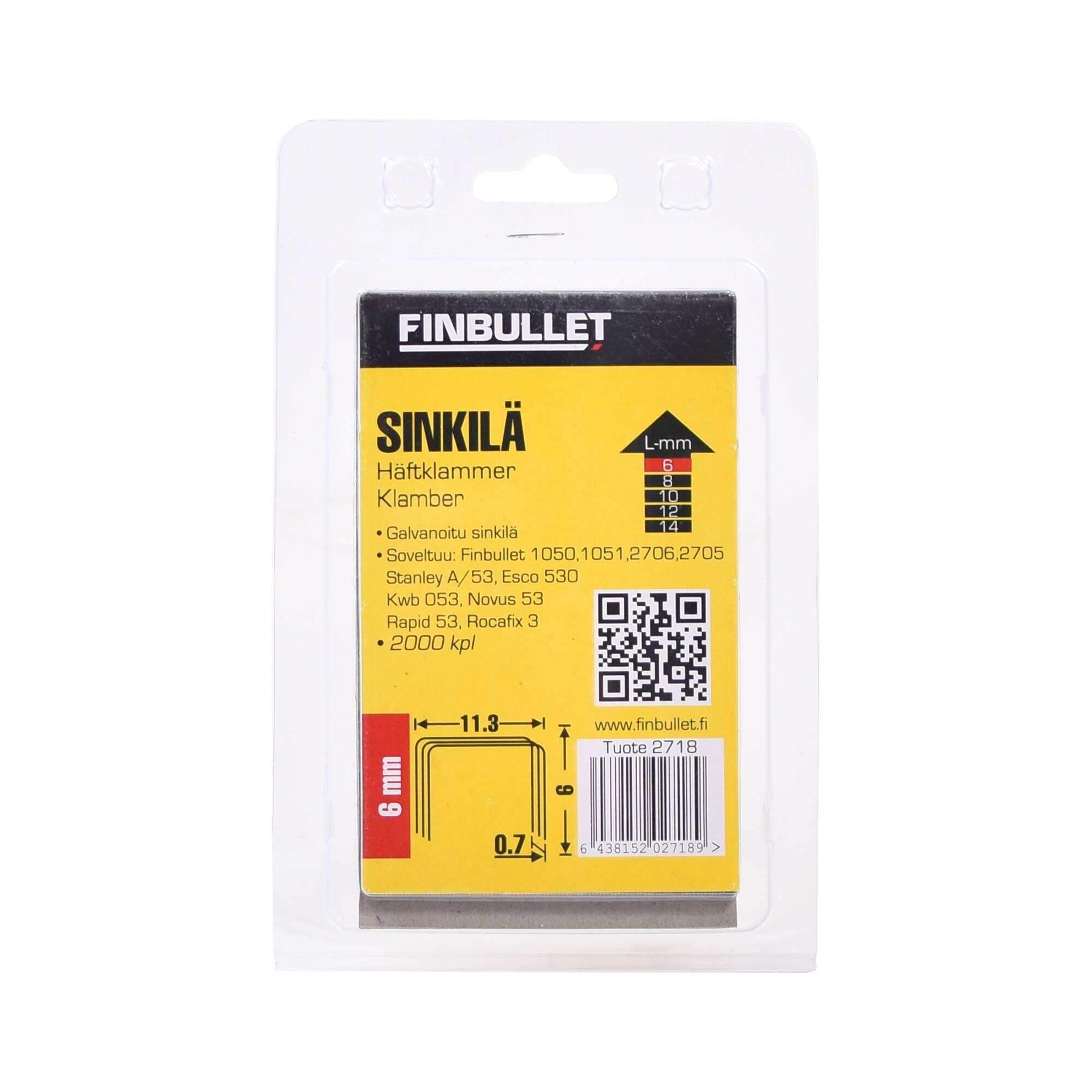 Finbullet 53 6 mm 2000 kpl sinkilä