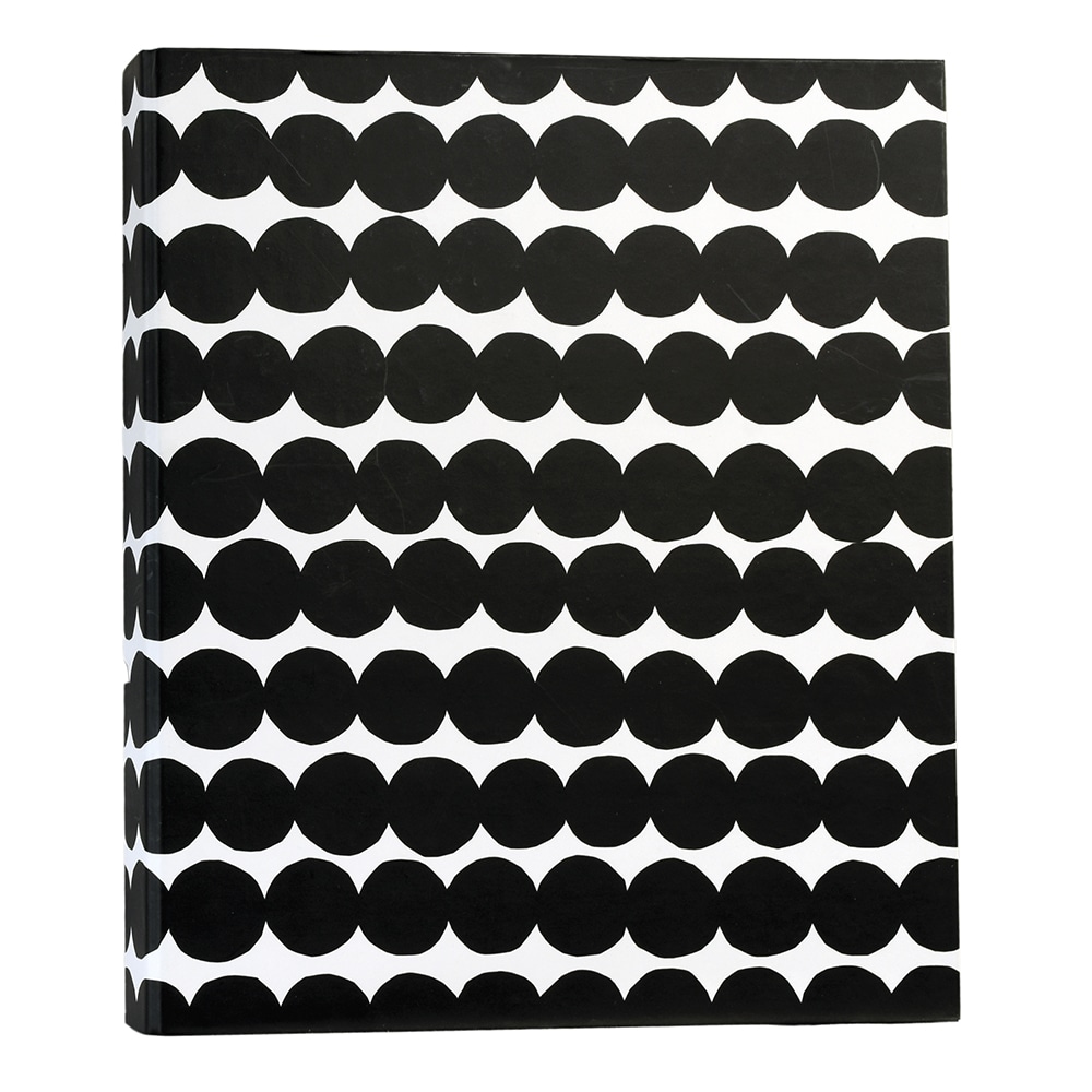 Marimekko Räsymatto mustavalkoinen rengaskansio