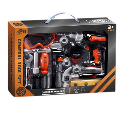 20-osainen leikki porakone ja työkalupakkaus