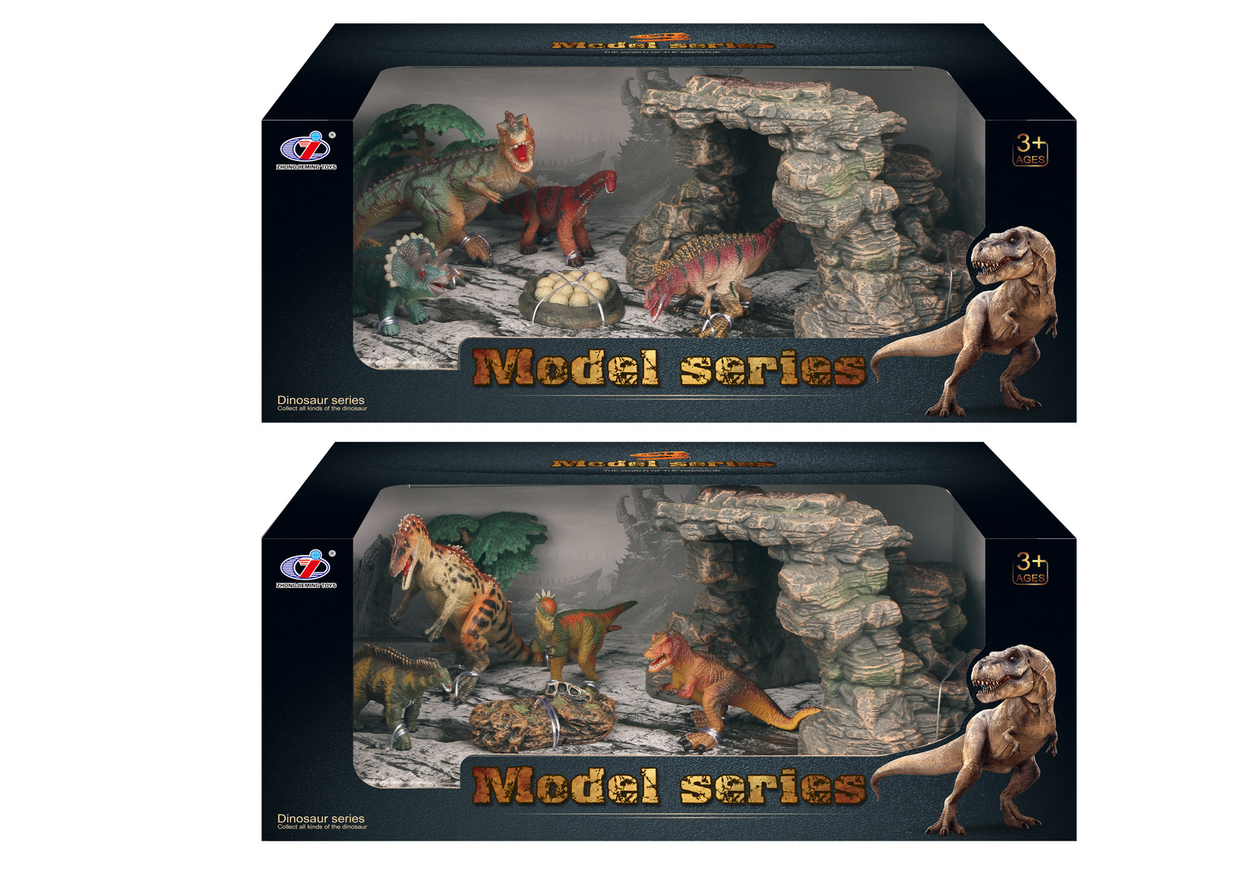 Dinosaurus leikkisetti luolalla (lajitelma)