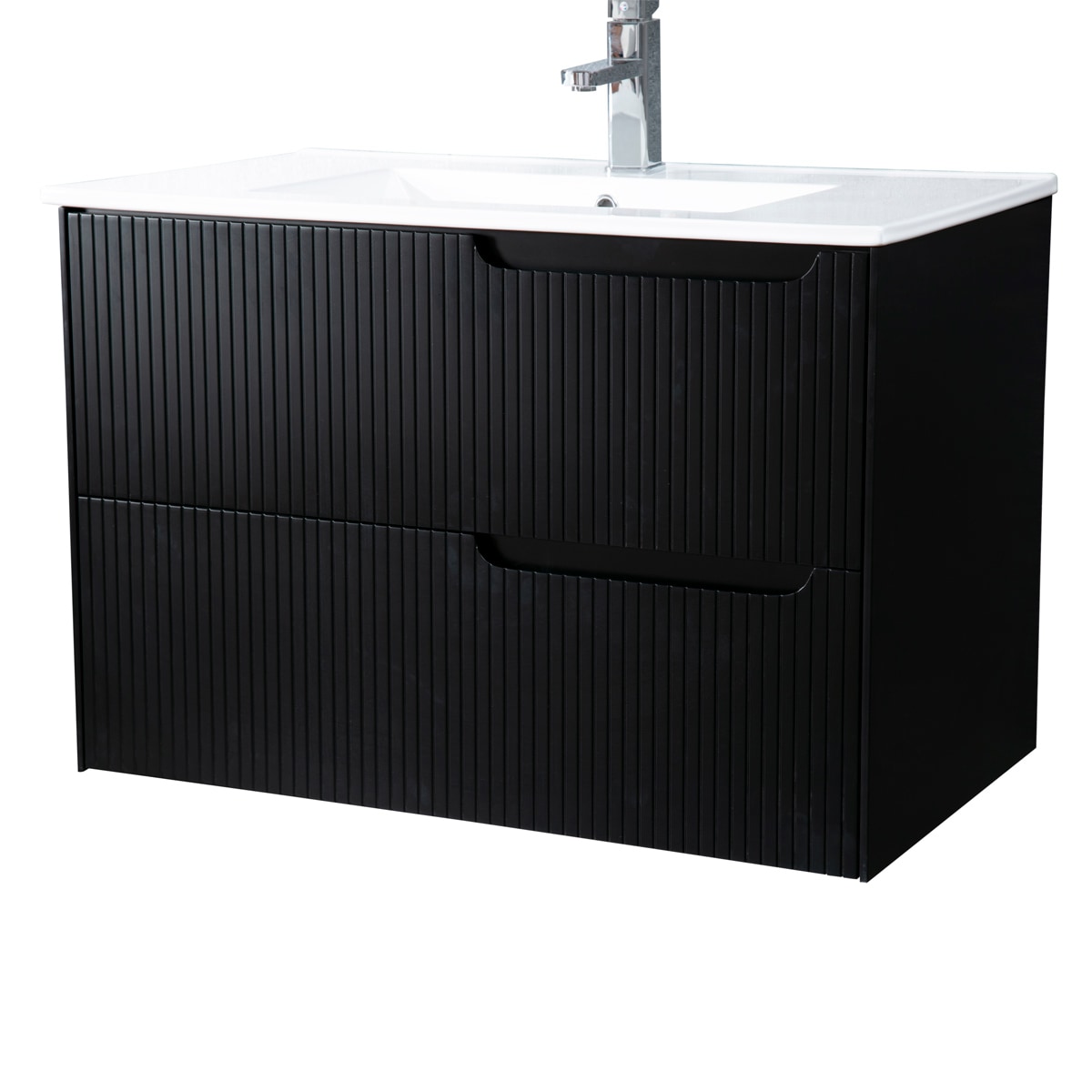 Lykke Polar Deluxe 80x46x55cm musta allaskaappi