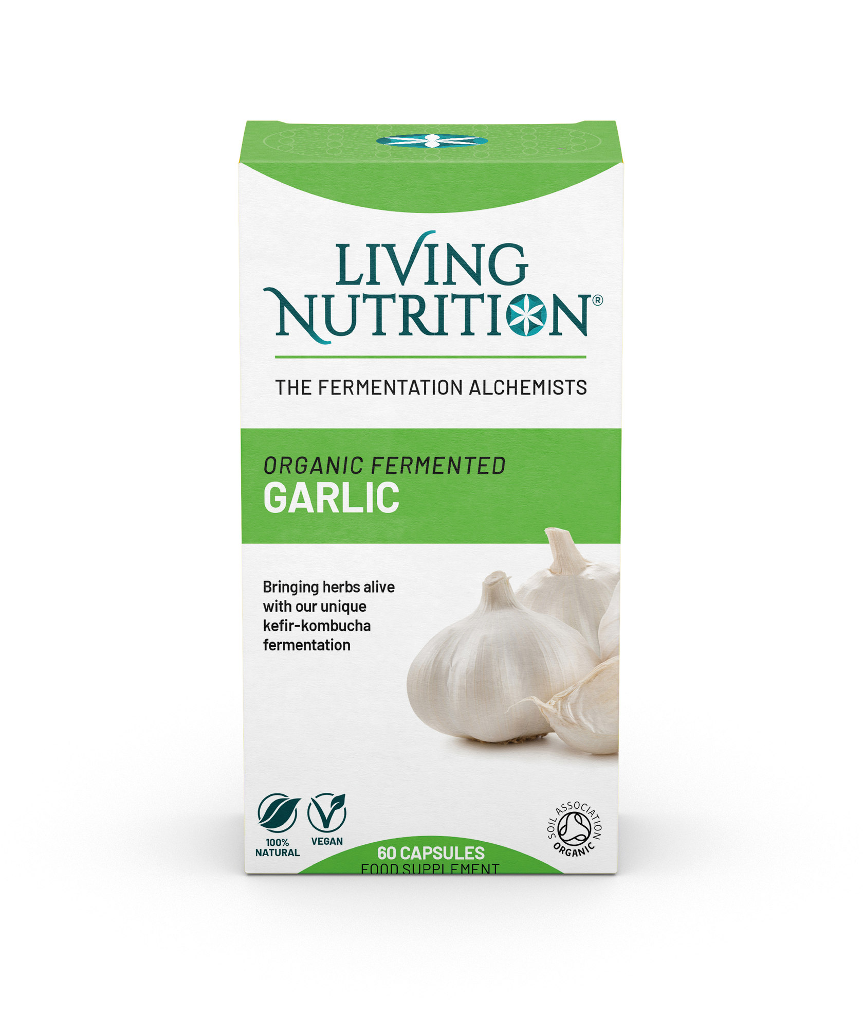 Living Nutrition Fermentoitu Valkosipuli (Garlic) 60 kaps ravintolisä