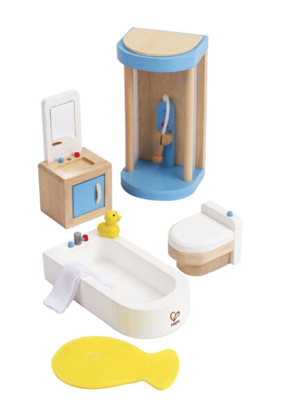 Hape nukkekodin kylpyhuoneen kalusteet