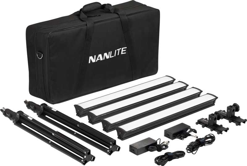 Nanlite Lg-E60 4 Light Led Studio Kit green screen -tausta
