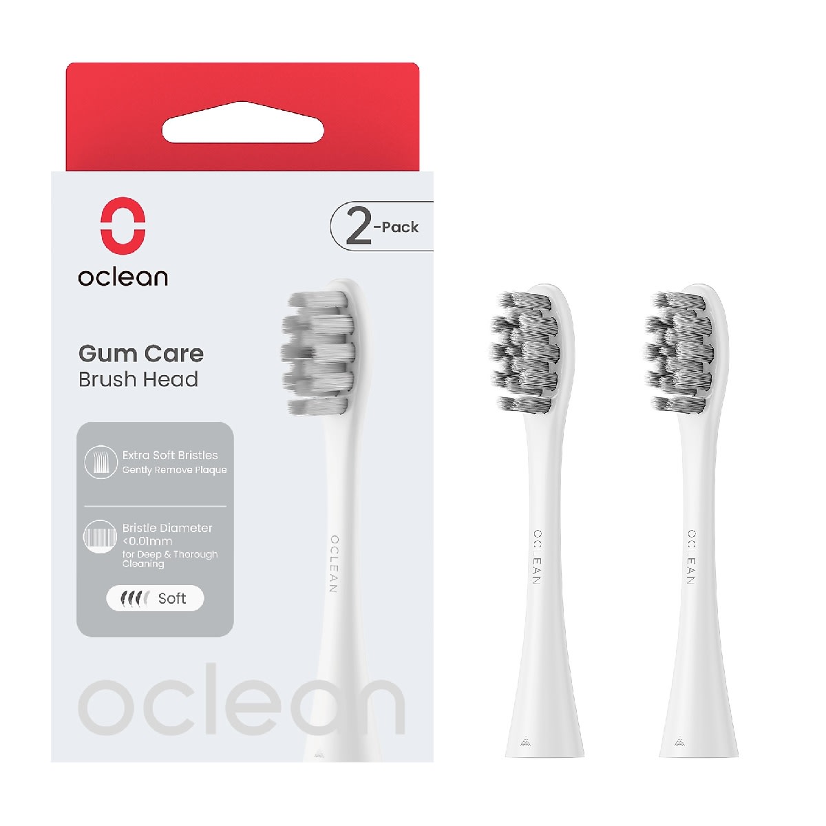 Oclean Gum Care vaihtoharja 2kpl valkoinen