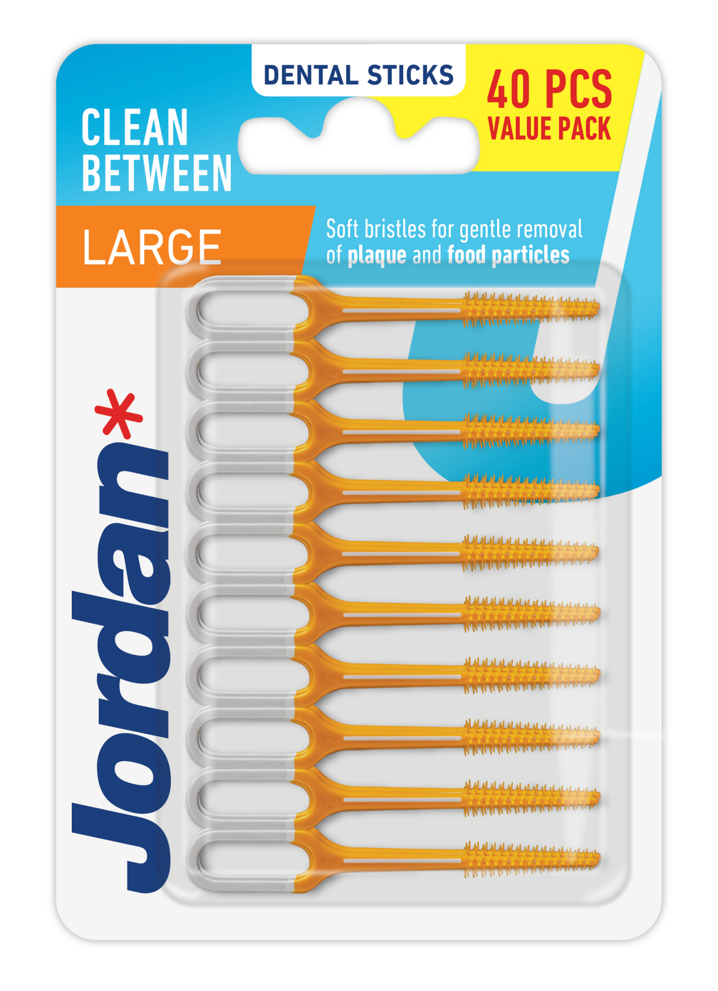 Jordan Clean Between Large Size 40 kpl hammastikku