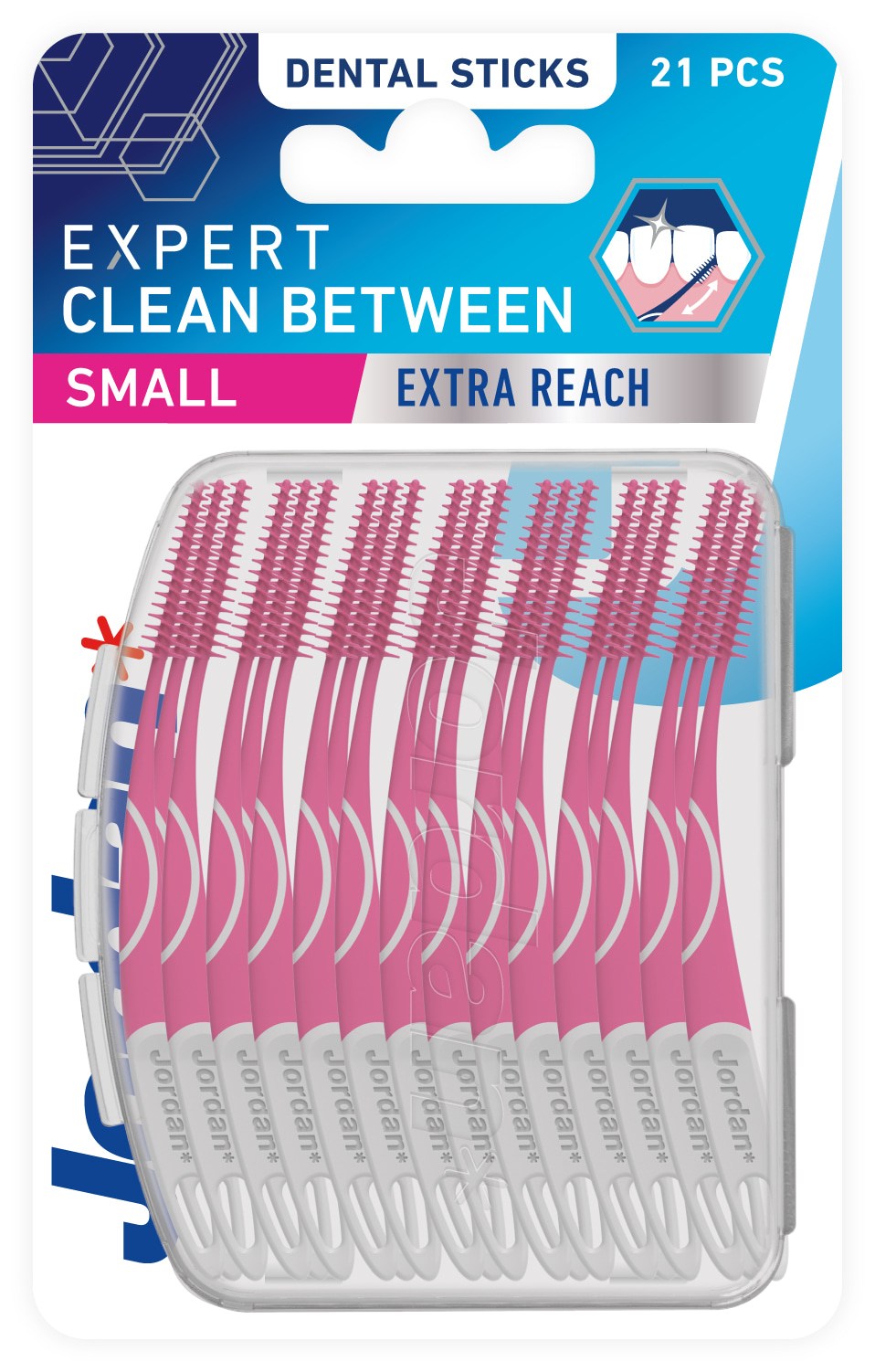 Jordan Expert Clean Between Small 21 kpl hammastikku