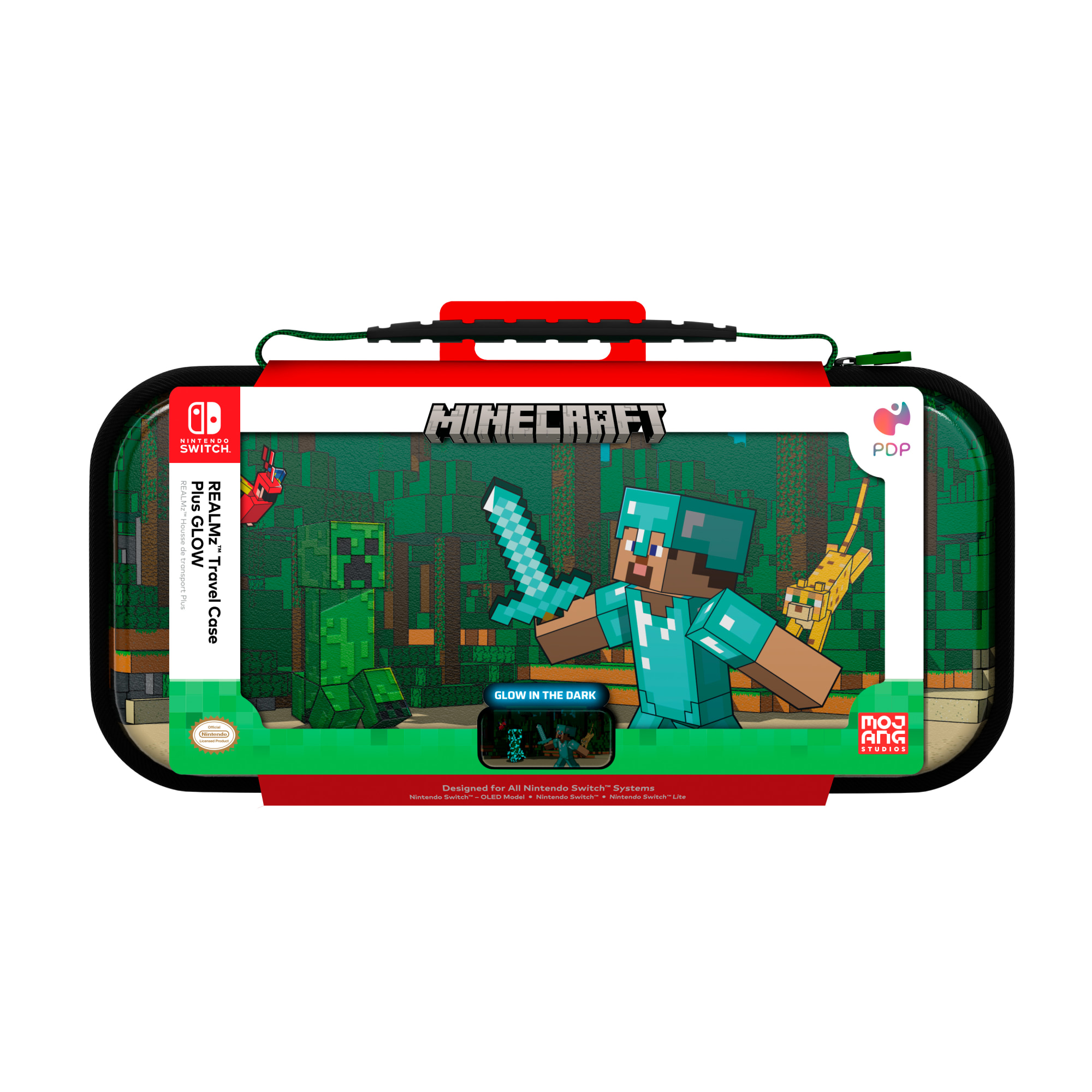 PDP Travel Case Plus Glow Minecraft Switch suojakotelo