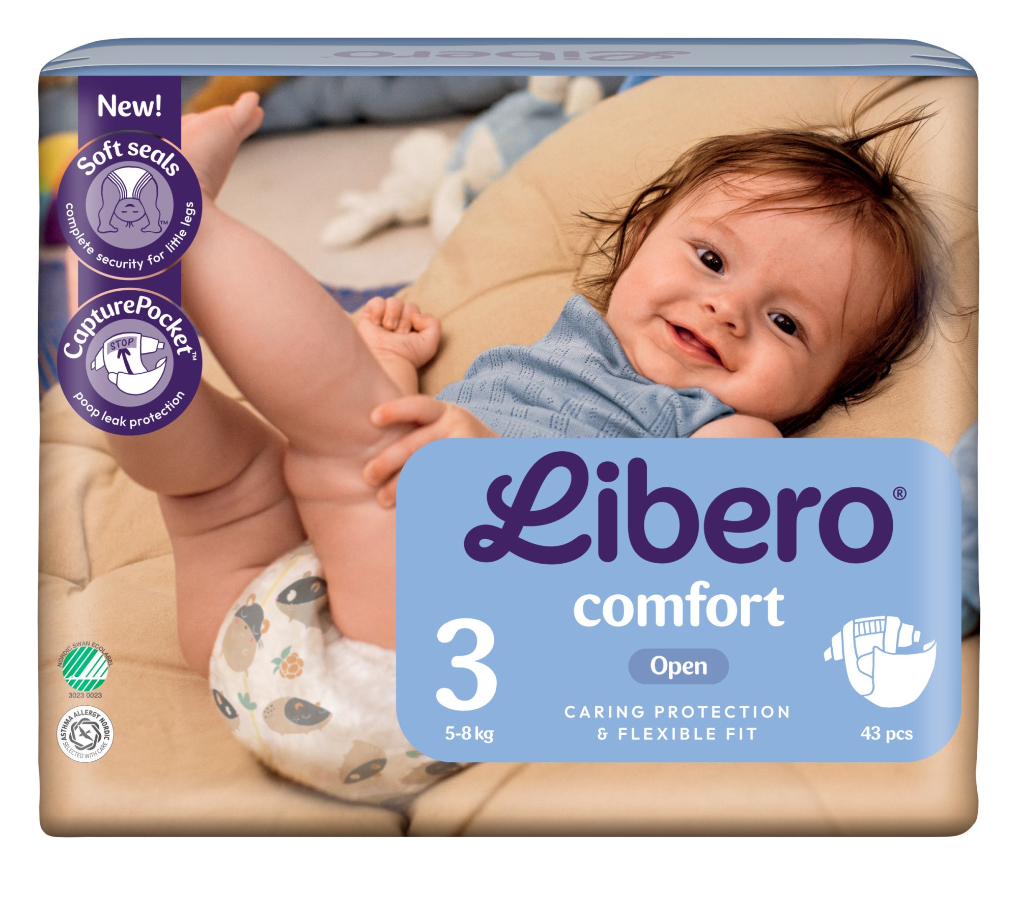 Libero Comfort koko 3, 5-8 kg 43 kpl teippivaippa